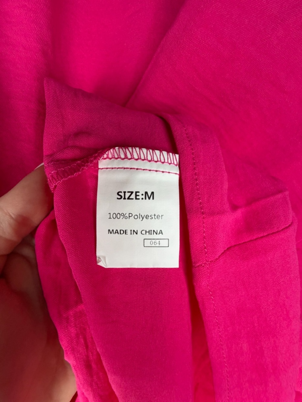 Hot Pink Smocked Sleeve Babydoll Dress - Picture 3 of 3